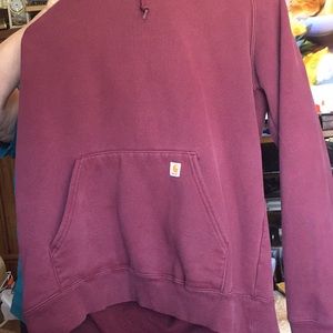 Carhartt Burgundy/Maroon Hoodie *STAIN REMOVED*